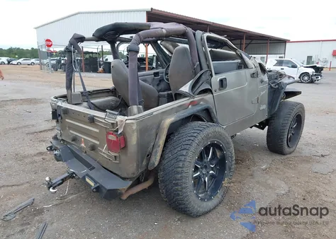 2002 Jeep Wrangler Sport из США, поврежденный, VIN 1J4FA49S52P771545